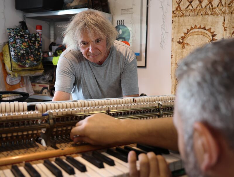 Piano tuner Ciarán Ryan describes working with Sameh As'ad as a privilege. Photograph: Joe O'Shaughnessy