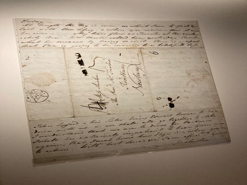 Missive: the letter that Jane Austen wrote to her sister, Cassandra, over two days in January 1796. Photograph: Jane Austen’s House