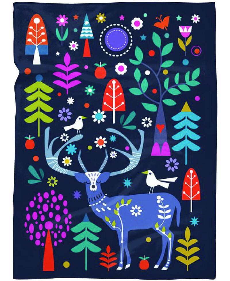 Deer fleece €65 by Shirley Copperwhite from Makers Market, Om Diva