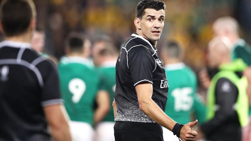 Referee Pascal Gauzere made some questionable calls. Photograph:  Mark Kolbe/Getty Images