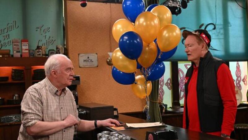 Conan O’Brien makes his debut on TG4's Ros na Rún. Photograph: Ray Ryan/TG4