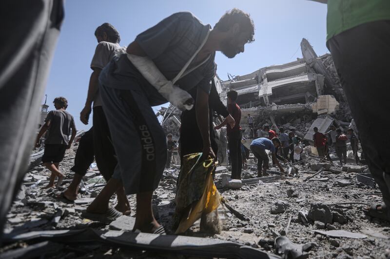 The Israeli army has urged people to get out of Gaza City. Photograph: Yousef al-Zanoun/AP