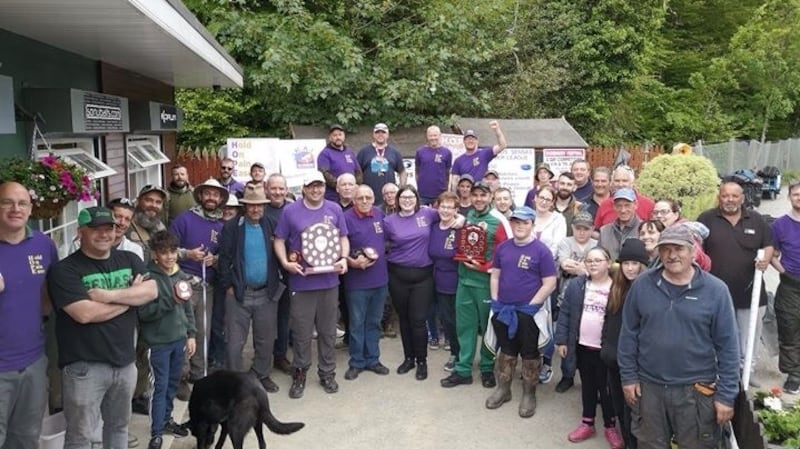 The large gathering at the Suicide and Mental Health Awareness competition at Oaklands Lake, New Ross, Co Wexford