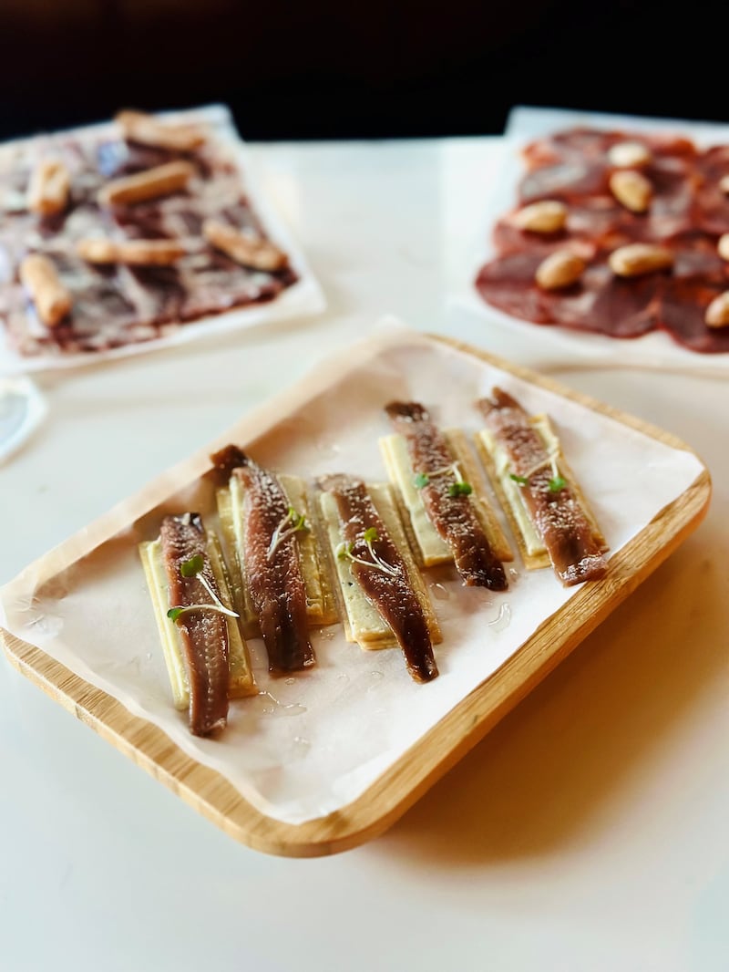 Anchovies with Valedeon cheese butter at La Gordita