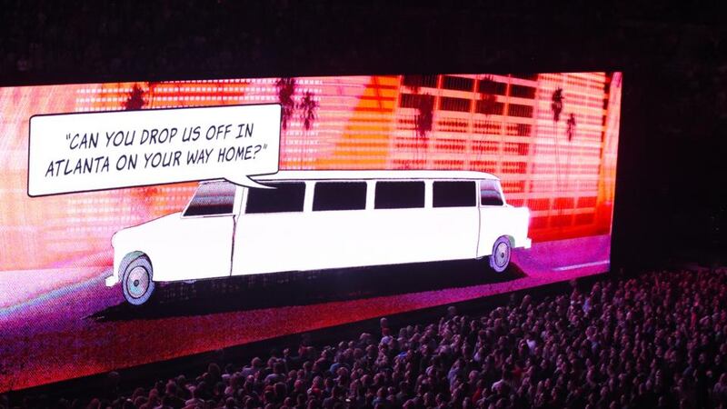 Experience + Innocence: to images of a white stretch limo, Bono opens up about the period when U2’s phenomenal success went to their heads. Photograph: Chris McKay/Getty