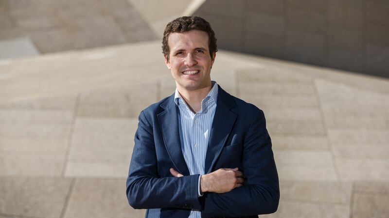 Popular Party leadership candidate  Pablo Casado  poses in Ávila, Spain. File photograph: Cesar Manso/AFP/Getty Images