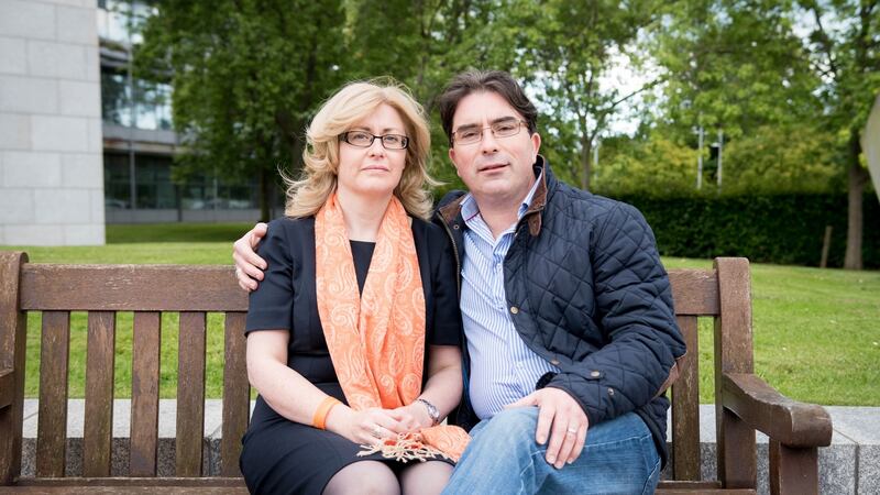 Paula Kerr, pictured with partner  Padhraic, will be taking part to raise funds for and awareness of children affected with Duchenne Muscular Dystrophy, a terminal muscle-weakening genetic disease.