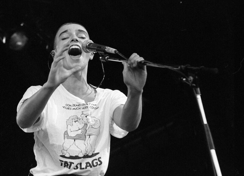 Performing at the Glastonbury festival in 1990. Photograph: Martyn Goodacre/Getty Images