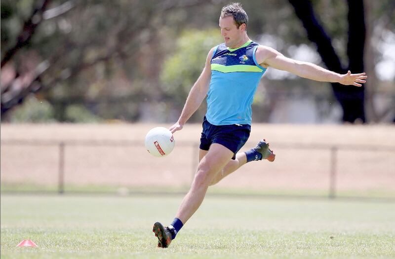 Ireland's Michael Murphy training for the International Rules in Adelaide. Photograph: Tommy Dickson/Inpho