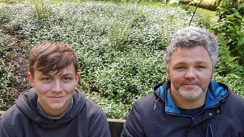 Jim McKee (right) and his son, Dualta