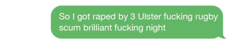 Text from complainant to friend on morning of June 28th, 2016