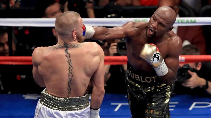Floyd Mayweather Jr. fought Conor McGregor in 2017. Photograph: Sean M. Haffey/Getty