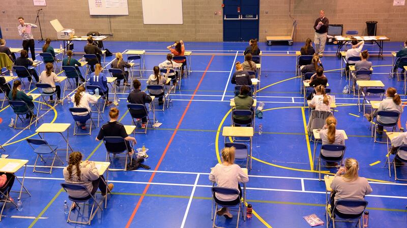 Students sit  Leaving Cert exams at Mount Anville, Dublin. File photograph: Eric Luke/The Irish Times