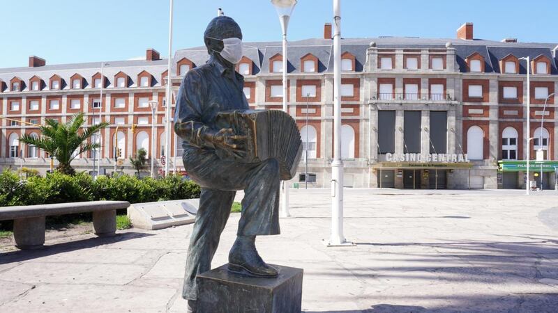 Buenos Aires, Argentina Statue of late musician Astor Piazzolla. Photograph: Fabian Gastiarena/Getty Images