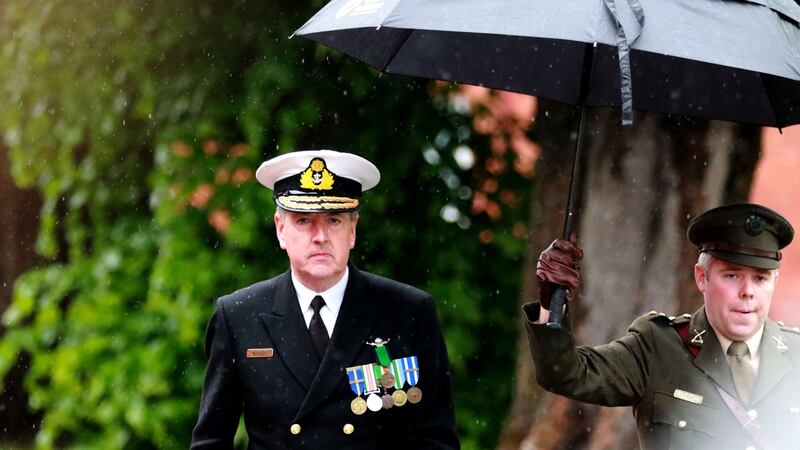 Chief of Staff of the Defence Forces Vice-Admiral Mark Mellett DSM was also in attendance at the event. Photograph Nick Bradshaw