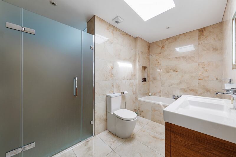 One of the four bathrooms