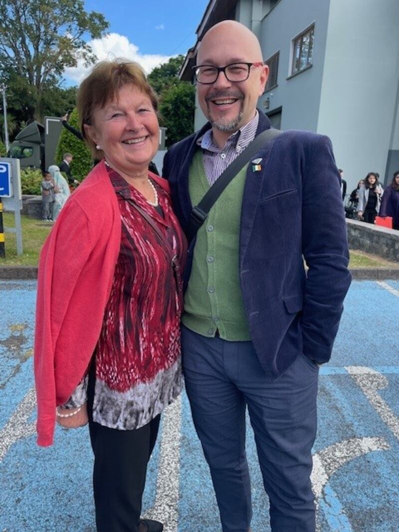 New citizen Hrvoje Graf from Croatia now Galway with his mother Nada who came for the occasion. Photograph: Anne Lucey
