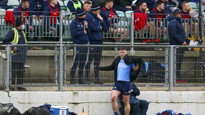 John Small was sent off on O’Byrne Cup final duty. Photograph: Ken Sutton/Inpho