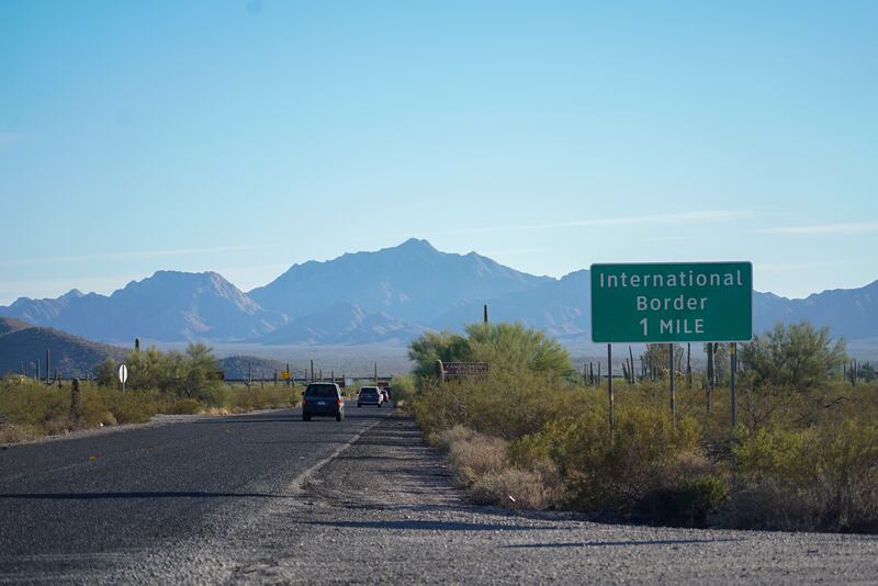 A mile out from the US/Mexico border on the American side. Photograph: Enda O'Dowd