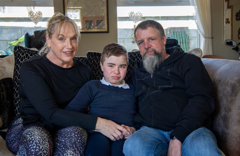 Daniel Collins with his mother, Louise, and father, Dave. Photograph: Domnick Walsh