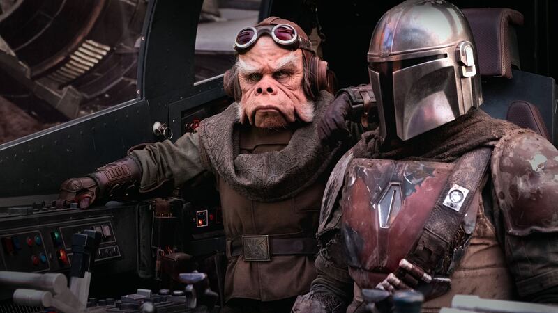 Nick Nolte and Pedro Pascal in The Mandalorian: Game of Thrones with spaceships instead of dragons and minus the nasty, exploitative stuff