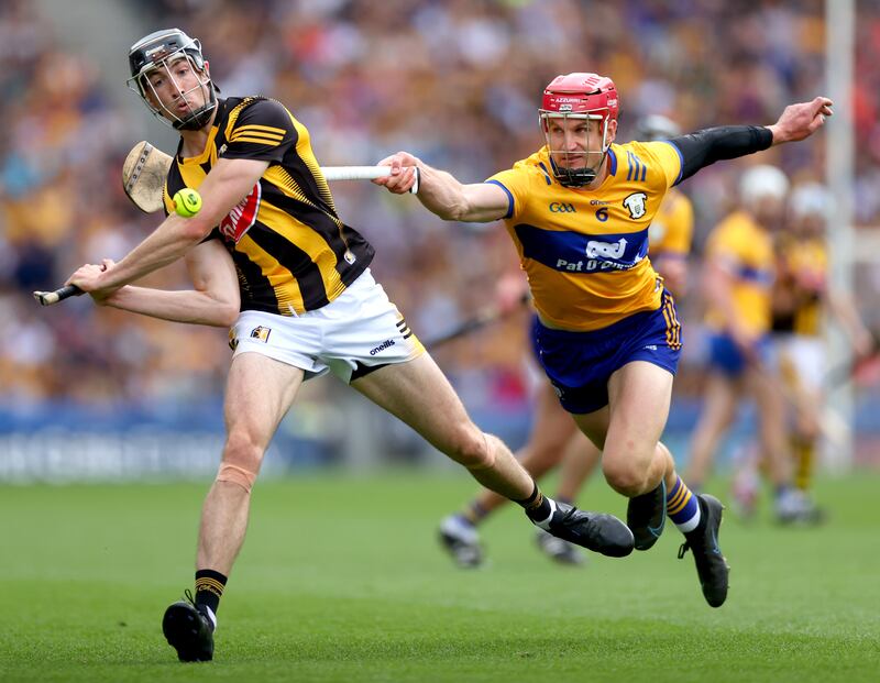 John Conlon of Clare (right) has shown remarkable durability. Photograph: James Crombie/Inpho