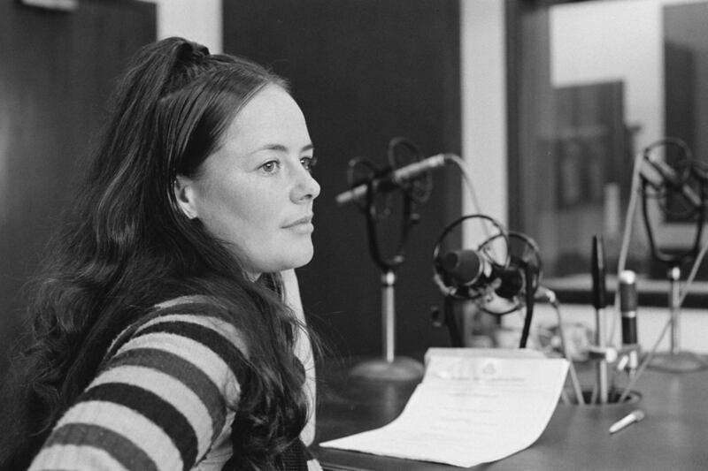 RTÉ broadcaster Aingeal Ní Chonchubhair in 1974