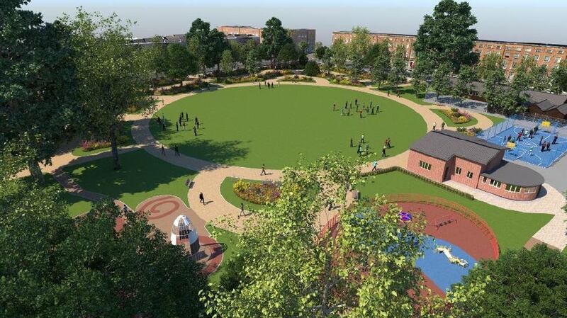 Computer generated images of park enhancement. Image: Dublin City Council report