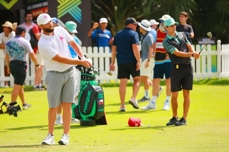 Jon Rahm and Joaquin Niemann on the LIV tour at Mayakoba, Mexico. Photograph: Manuel Velasquez/Getty