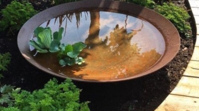 Corten steel water bowl (from €90) at Howbert & Mays.