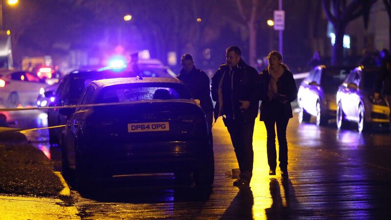 Scene-of-crime tape in place after a  shooting on Sunday evening on Clonshaugh Avenue, Dublin. Photograph: Nick Bradshaw