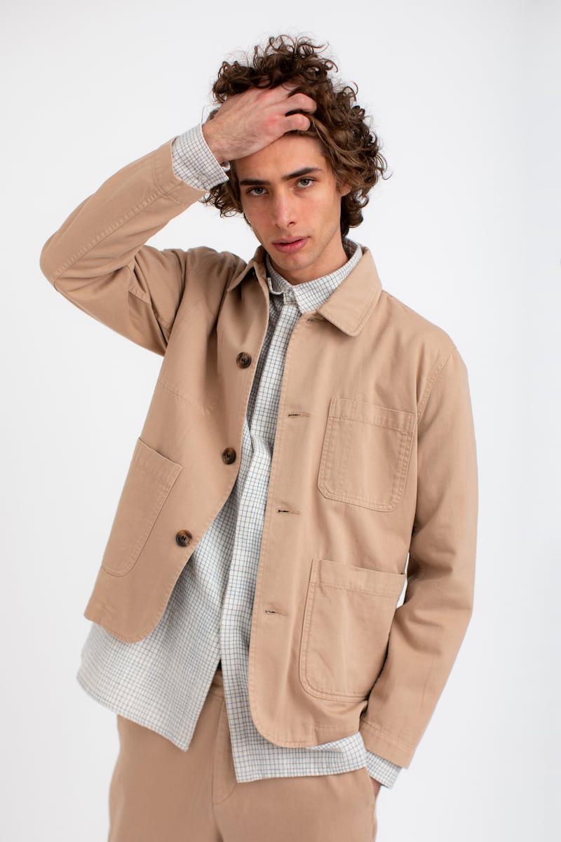 Jocelyn jacket €210 and Porto cotton drill pants €125, Miwa shirt €210.