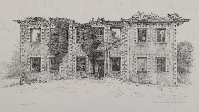John Nankivell's drawing of Eyrecourt, Co Galway