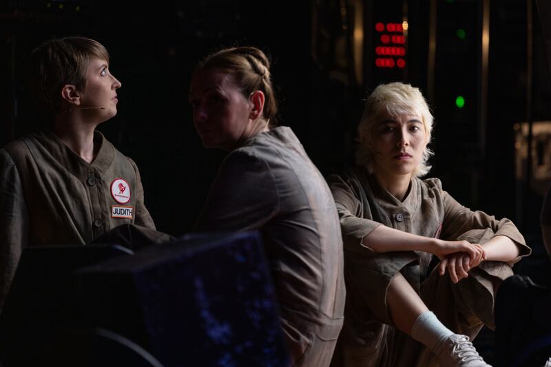 Mars: singers Sarah Richmond, Doreen Curran and Nina Guo. Photograph: Karen Cox/New York Times                   