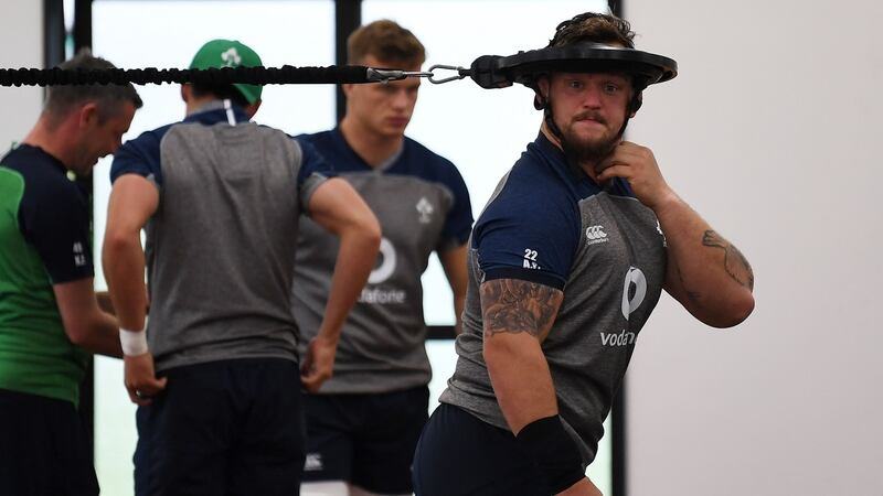 Ireland’s Andrew Porter during a training session. Photo: Charly Triballeau/Getty Images
