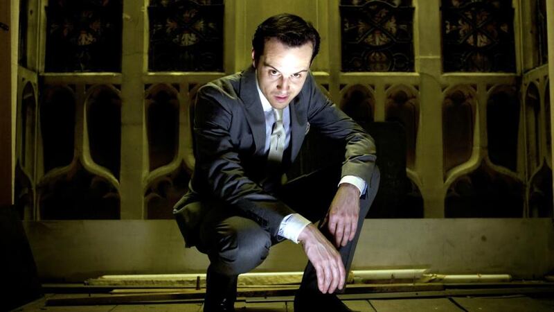 Andrew Scott as Jim Moriarty in the BBC’s Sherlock.