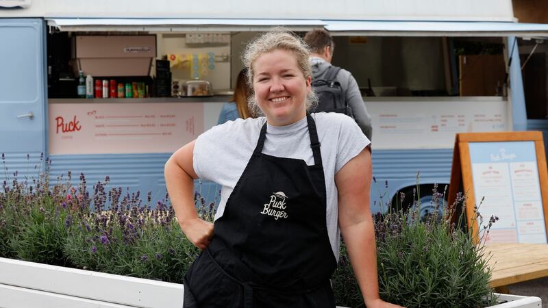 Aoibheann Callely owner of Puck Burger in Malahide: There’s a lovely community vibe here at the moment and we’ve lots of regulars. Photograph: Alan Betson