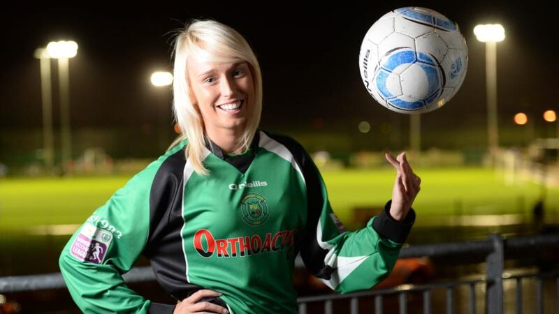 Stephanie Roche gained international attention and a Puskas nomination after the video of a goal she scored against Wexford Youths in 2013 went viral. Photograph: Dara Mac Dónaill/The Irish Times