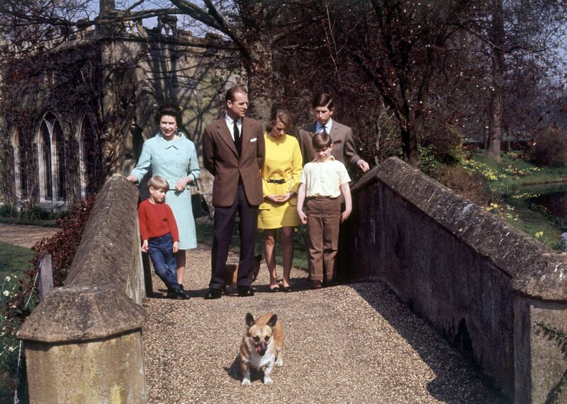 Queen Elizabeth and Prince Philip at Windsor Castle with their children, Edward, Anne, Andrew and Charles, in 1968. Photograph: Mirrorpix/Getty