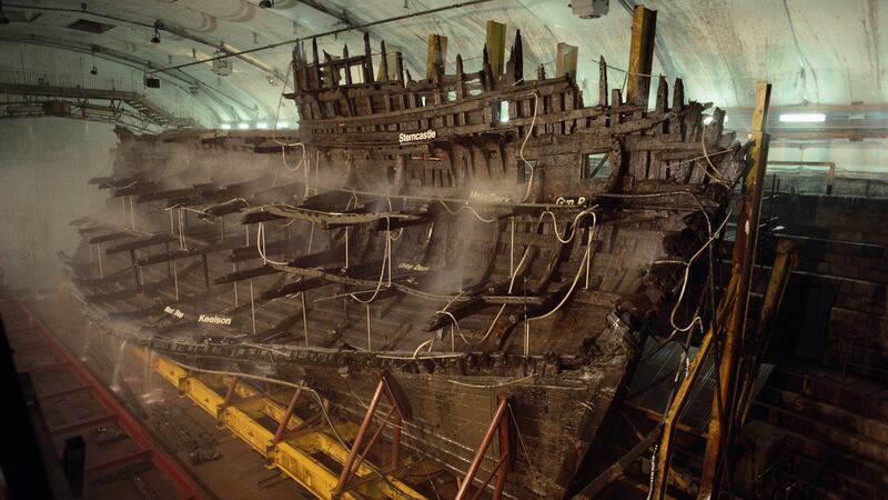 The wooden wreck of the Mary Rose warship. Photograph: RDImages/Epics/Getty Images