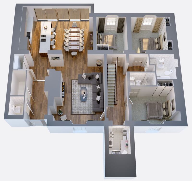 Architectural plans for ground floor