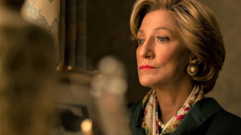 Edie Falco as Hillary Clinton in Impeachment: American Crime Story: ‘I don’t know how Hillary could have got through the day if she let herself know [what her husband was doing].’  Photograph: Kurt Iswarienko/FX