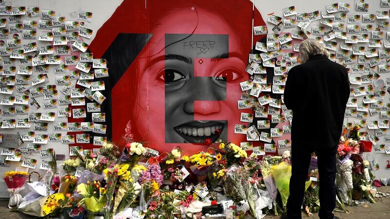 Messages are left at a memorial to Savita Halappanavar a day after an Abortion Referendum to liberalise abortion laws was passed by popular vote, in Dublin, Ireland May 27, 2018. Photograph:  Reuters/Clodagh Kilcoyne