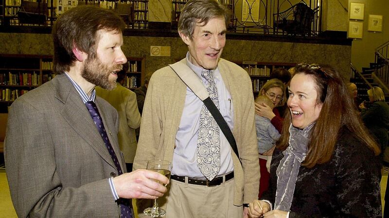 Dennis O’Driscoll, Richard Murphy and Julie O’Callaghan at The Irish Times Literature Prizes presentation in the RDS Dublin in 2001. Photograph: David Sleator