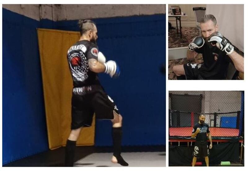 Gaven Kerr in mixed martial arts training: 'We’re testing our skill on each other and we do it within a controlled environment.'