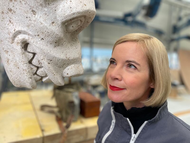 Rebuilding Notre Dame: The Final Chapter - Lucy Worsley. Photograph: Windfall Films/BBC