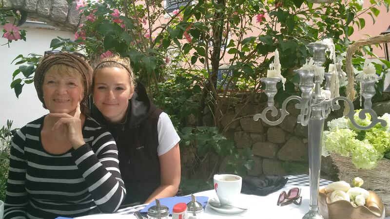 Diana Gabel with her grandmother Margaret who unearthed a centuries-old artefact on a family visit to Co Kerry