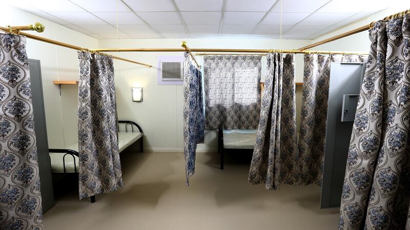 A general view of some worker’s accomodation. Photo: Lars Baron/Bongarts/Getty Images