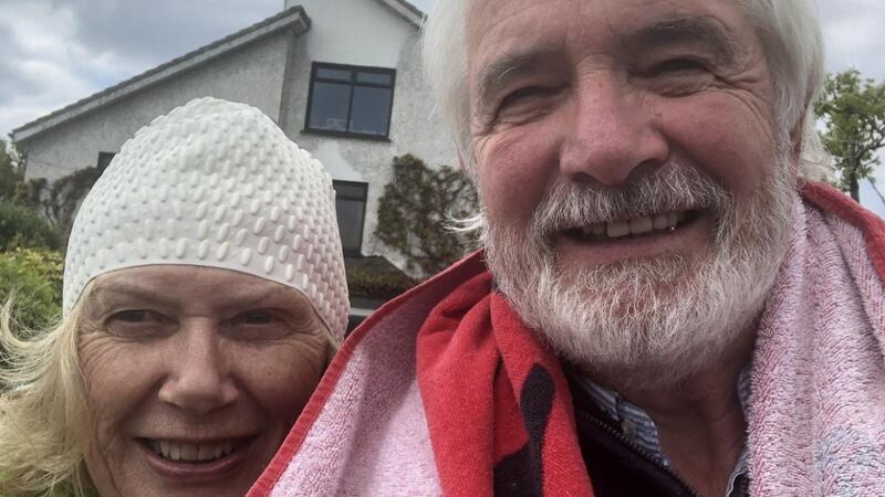 Brian O’Connell (with his wife Pam): ‘We have been very lucky and kept very busy painting - both walls and canvases - and doing online courses’