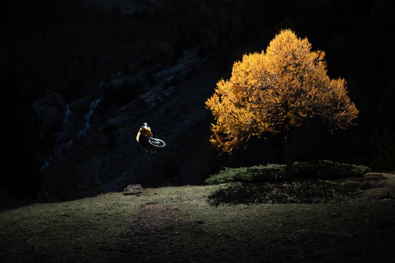 Red Bull Illume Category winner: Athlete Arthur Deblonde in Briançon, France. Photograph: Léo Grosgurin